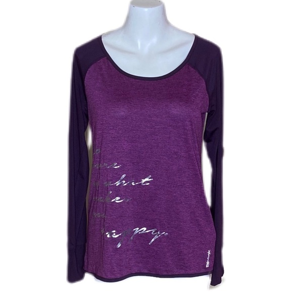 Reebok Speedwick Long Sleeve Breathable Top Purple - Picture 2 of 8